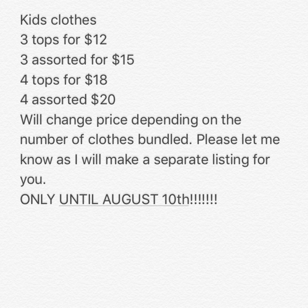 Kids clothes bundle!!! No time limit