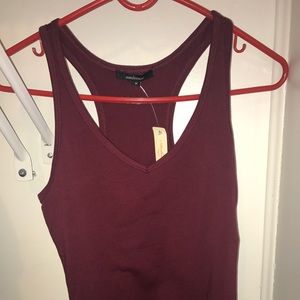 V- Neck Maroon Body Suit