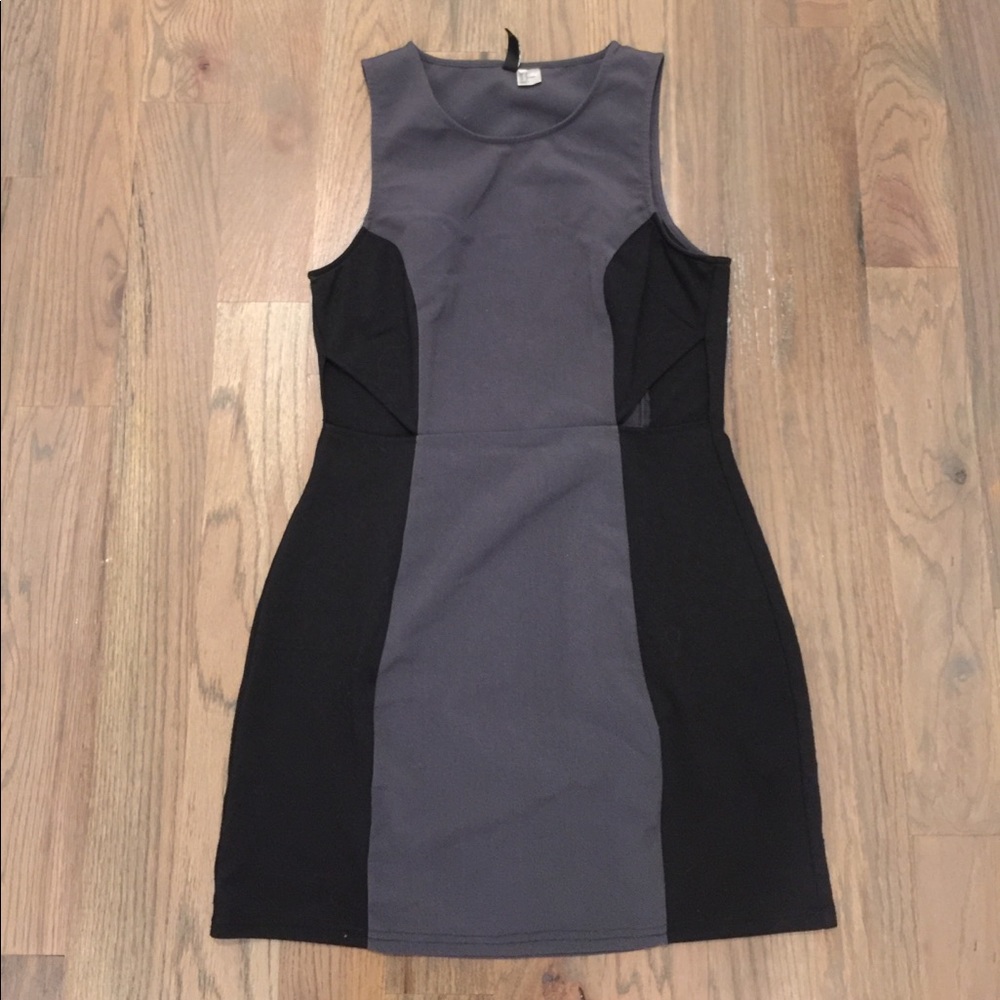 Grey and Black body con dress from h&m