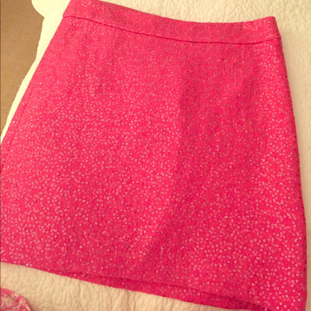 Loft Pink Sequins Skirt