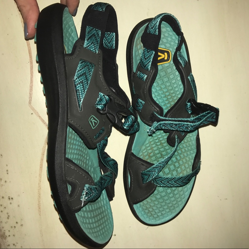 Blue and Black Keen Water Shoes