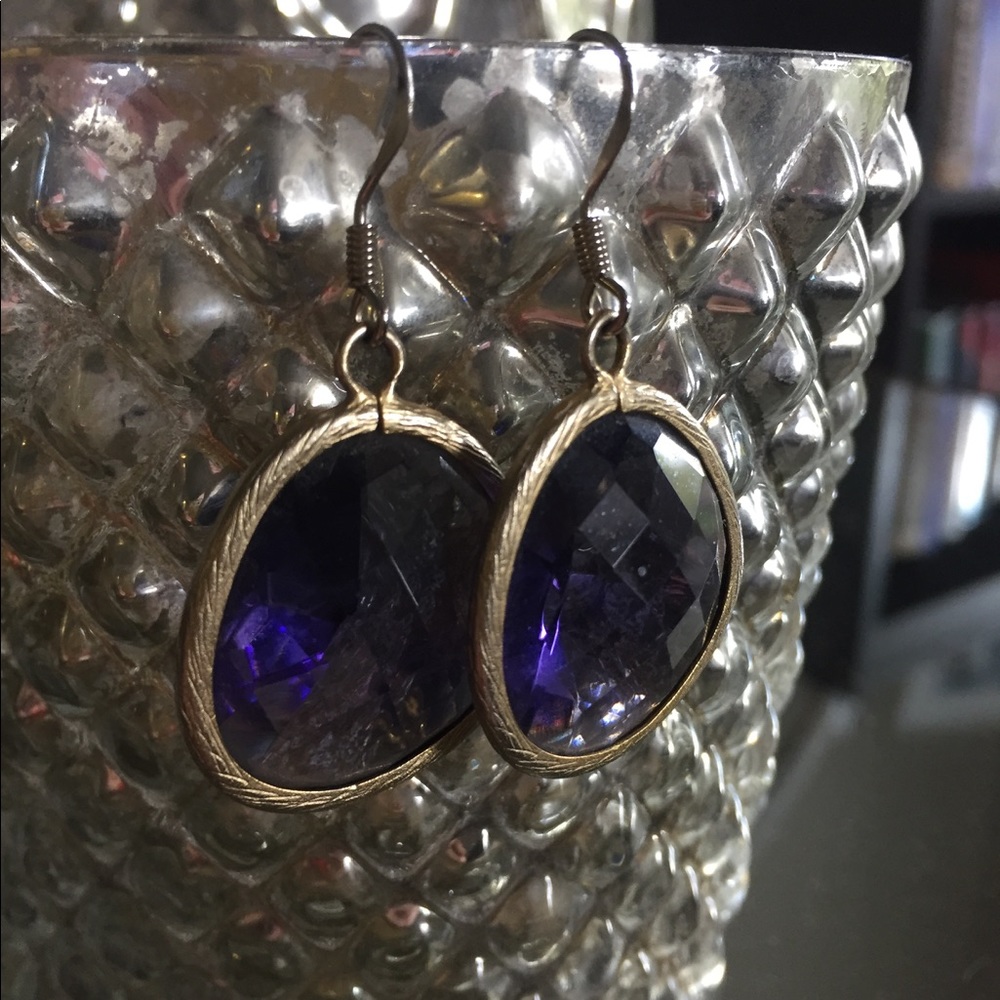 Purple gemstone earrings