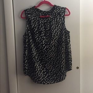 NWT Ann Taylor Black Sleeveless Blouse