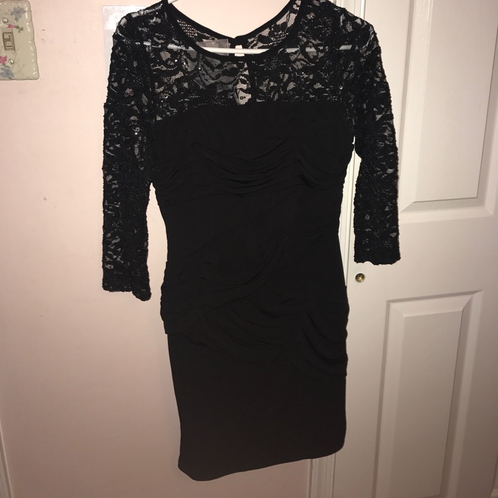 Black lace dress