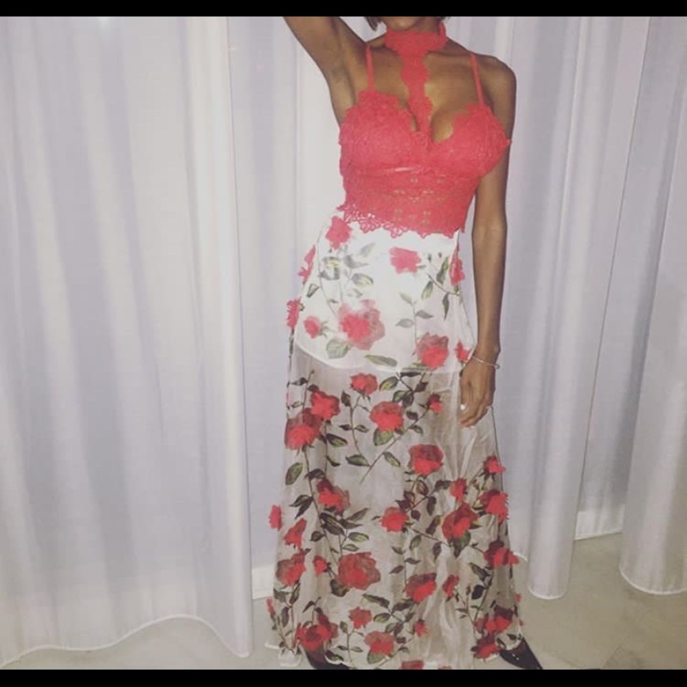 Floral skirt and nit top- set.