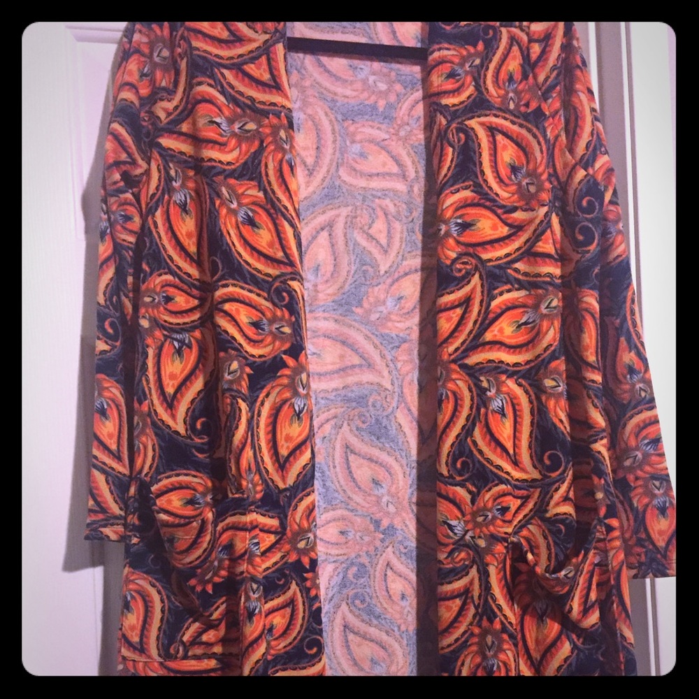 LulaRoe Sarah Cardigan paisley floral unicorn 🦄