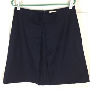 LOFT navy blue medium A-line bow skirt medium