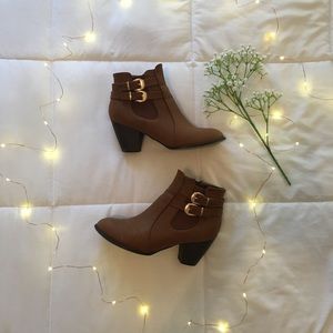 Brown Heeled Booties
