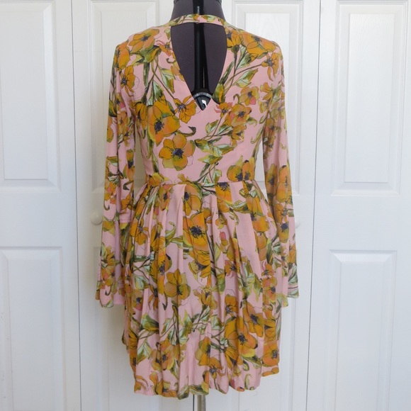 ❌SOLD❌Free People Pink & Orange Floral Dress - Picture 2 of 2