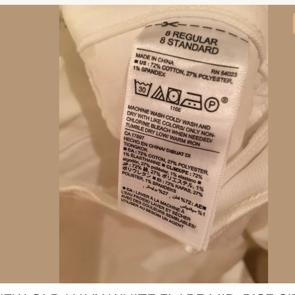 NEW OLD NAVY WHITE FLARE MID-RISE SIZE 8REG - Picture 5 of 5
