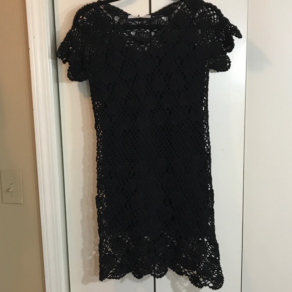 💥NWT💥Auguste The Label Boho BLACK crochet dress - Picture 2 of 4