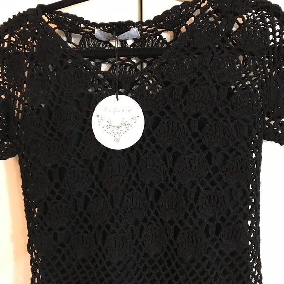💥NWT💥Auguste The Label Boho BLACK crochet dress - Picture 3 of 4