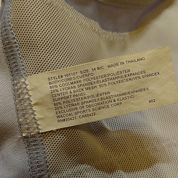 CW-X Women's Firm Support Sports Bra, 34 B/C - Picture 4 of 8