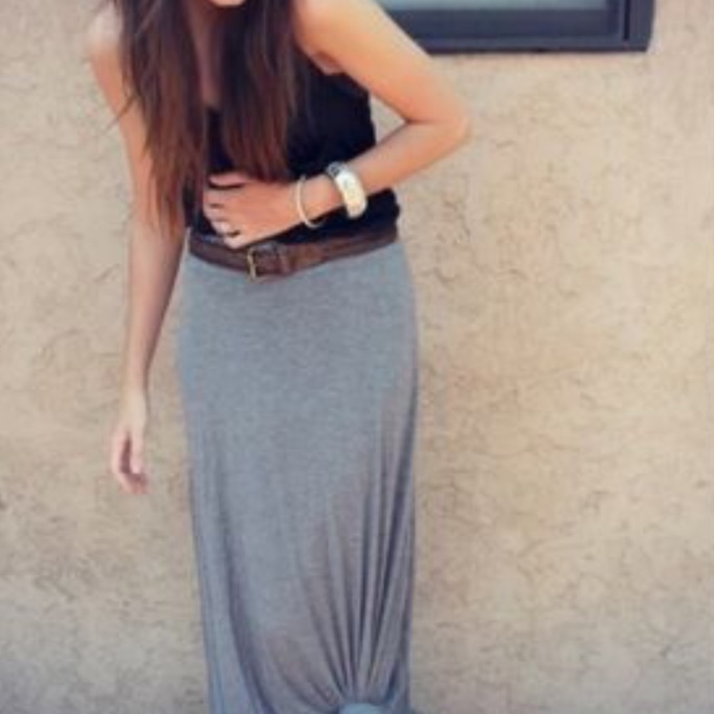 Brandy Melville Gray maxi skirt