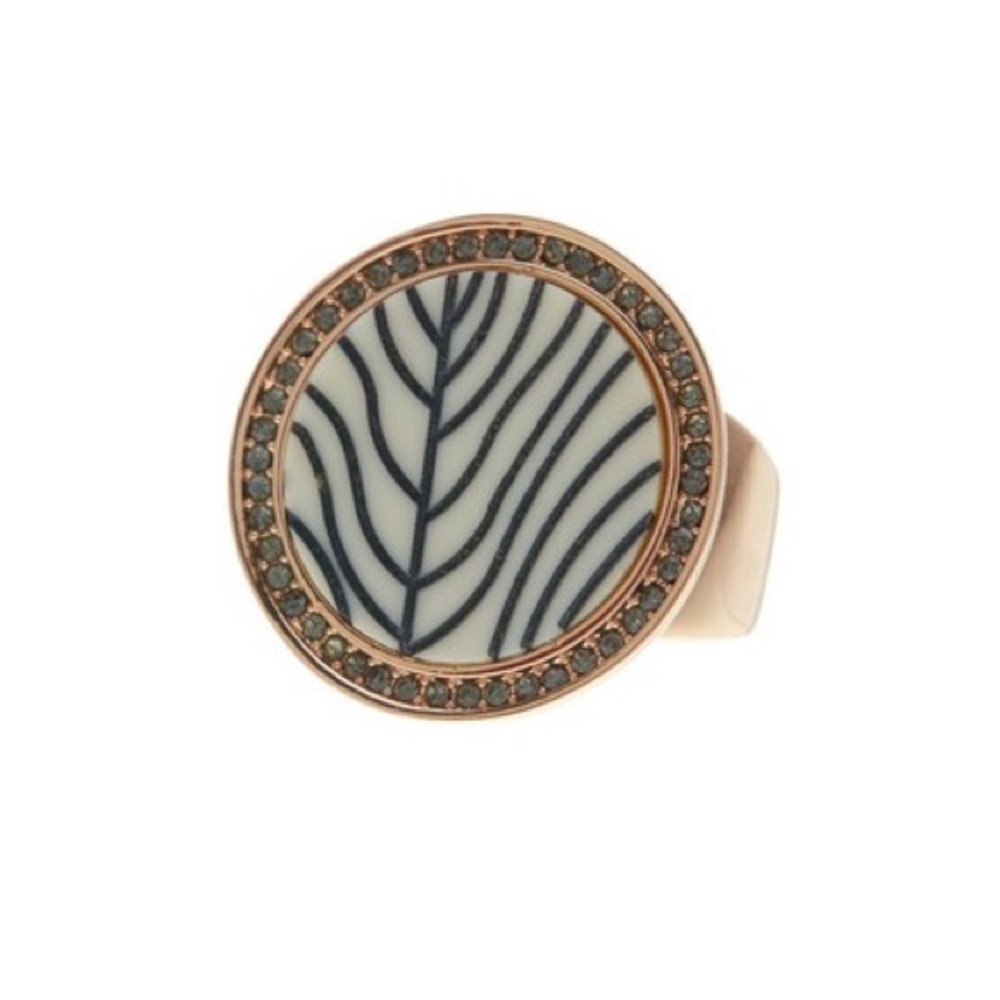 Vince Camuto Pave Halo Embossed Inlay ring