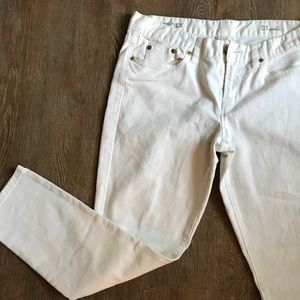JCrew Toothpick White Denim Pants