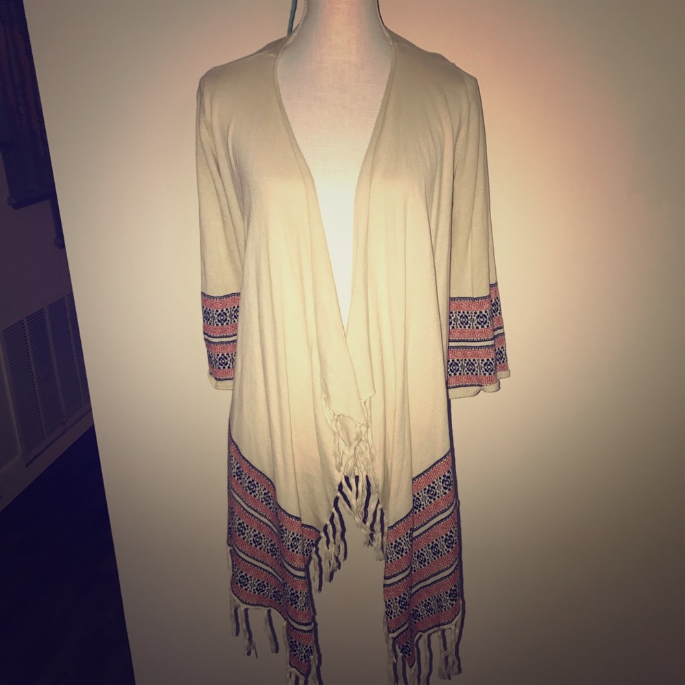 Southwest Printed Open Cardigan