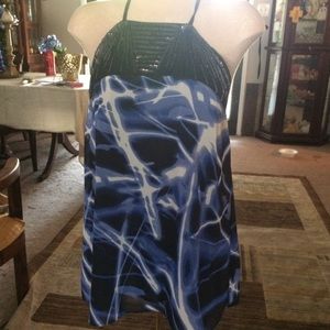 Blue and white tunic with sequins