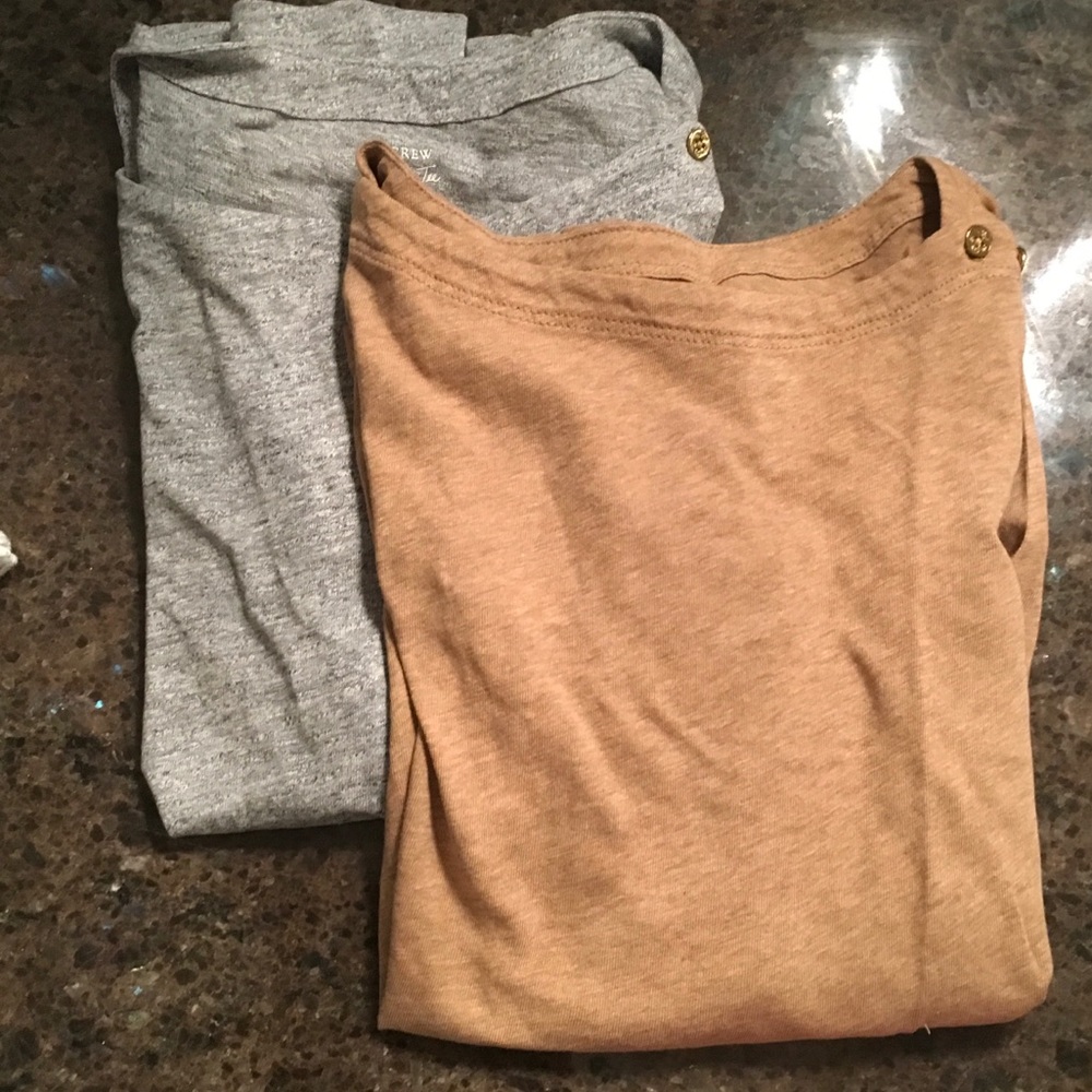 J Crew long sleeve shirts with gold buttons