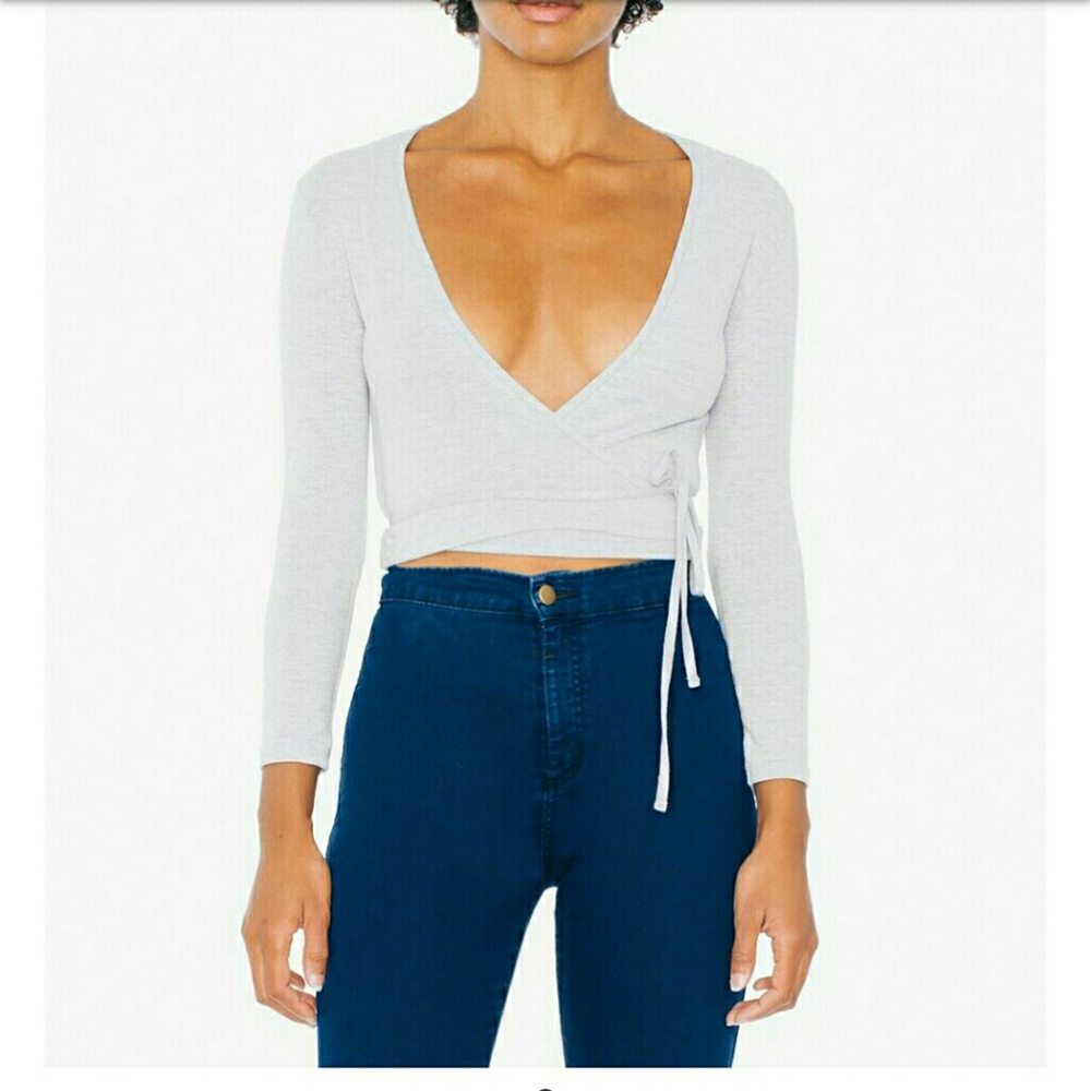 American Apperal wrap around crop top