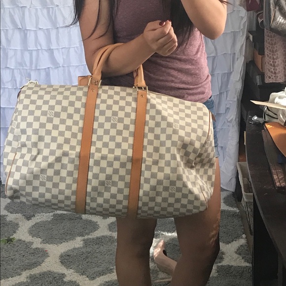 Auth Damier Azur Keepall 50 - Picture 2 of 8