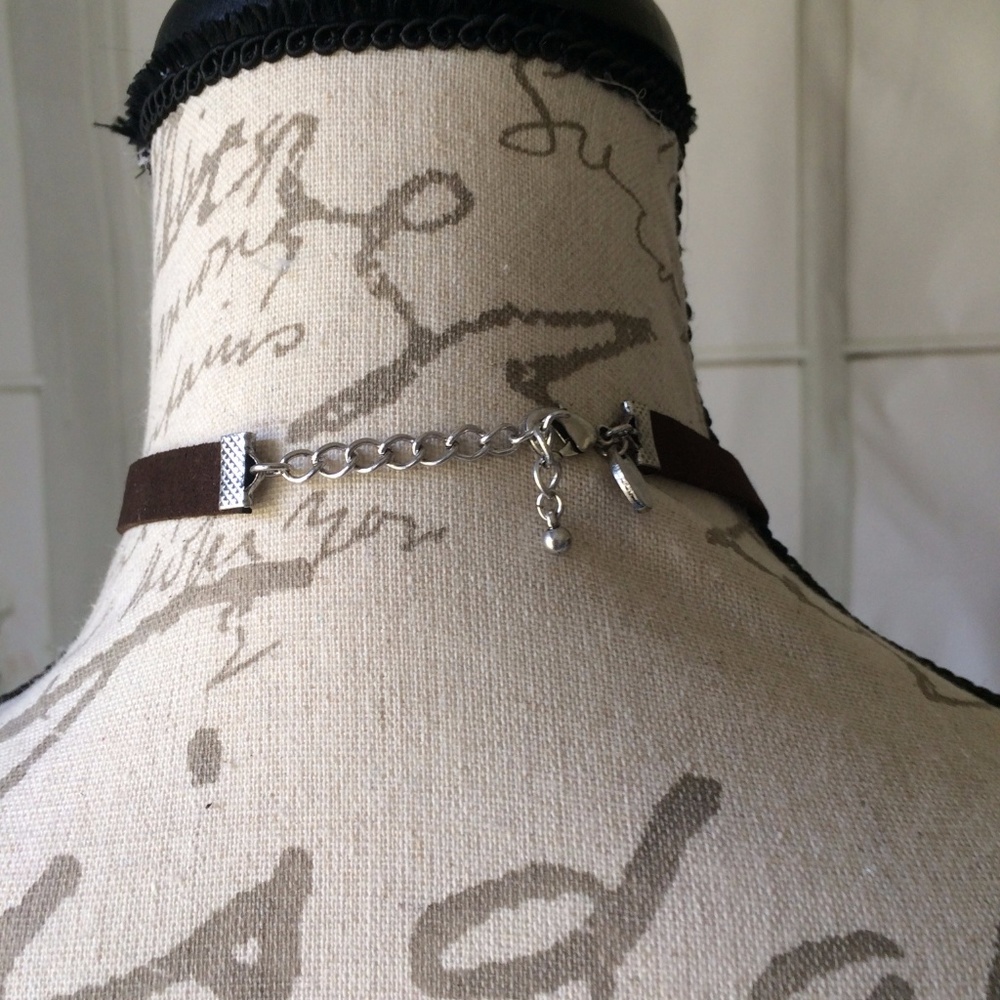 NWT Dark Brown Feather Choker - Picture 3 of 3