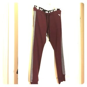 VS Pink joggers Burgundy