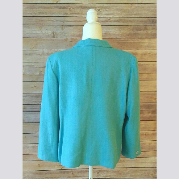 🔴 Joan Leslie turquoise color blazer - Picture 2 of 5