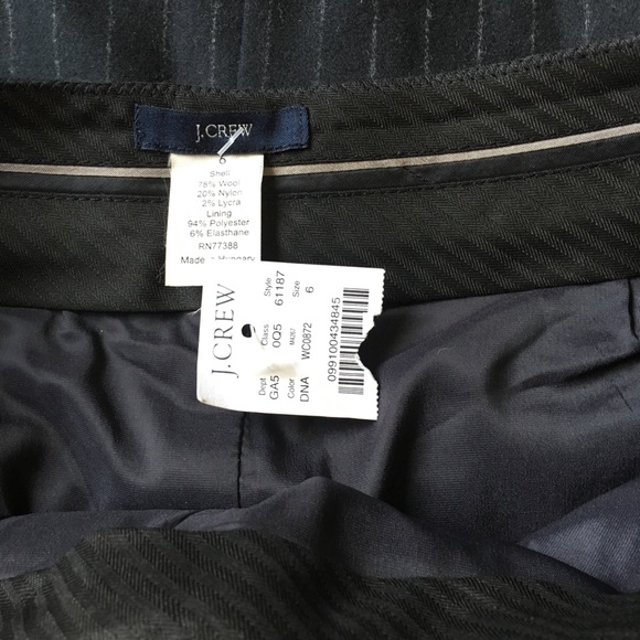 J. Crew pinstripe wool skirt - Picture 4 of 6