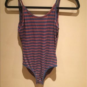 Urban outfitters orange and blue bodysuit