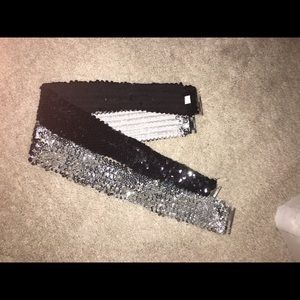 Bundle of sparkly belts