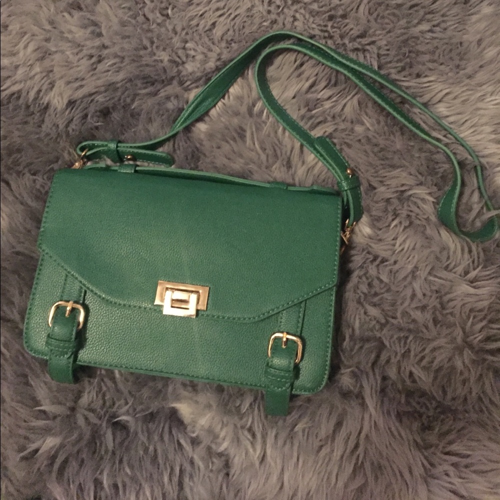  FOREVER 21 Green Cross-body Purse 