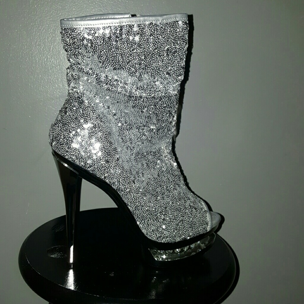 Sliver Sequin Bootie