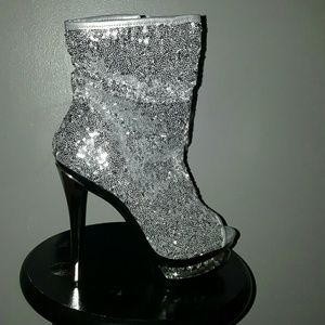Sliver Sequin Bootie