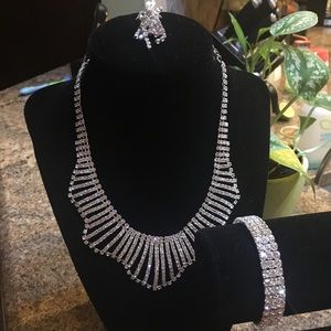 jewelry set of necklace, earrings and bracelet