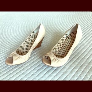 Peep toe wedge heels by Jessica Simpson