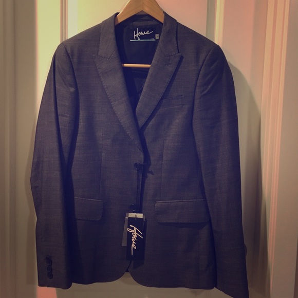 Men's grey blazer - Picture 1 of 5