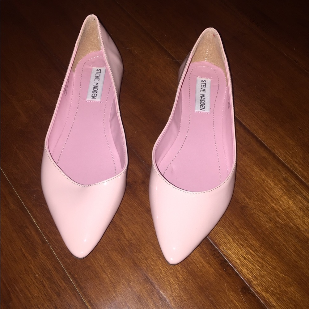 Pale pink flats