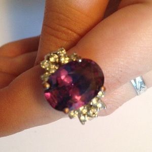 Amethyst and Diamond ring