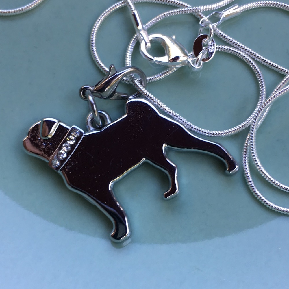 Bling💎 PUG charm on leather bracelet - Picture 2 of 8