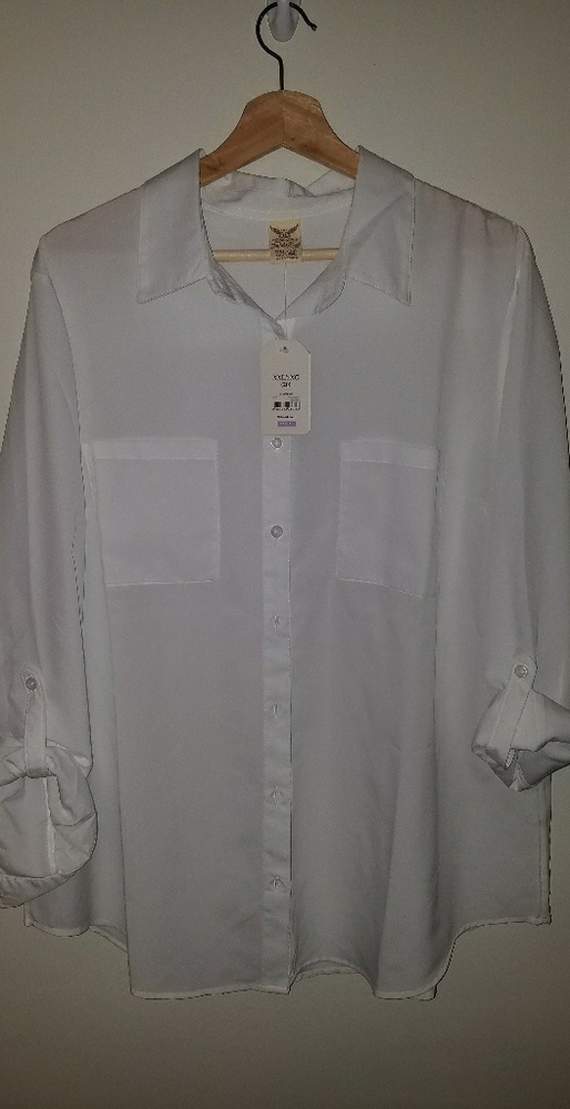 White Button Down Top