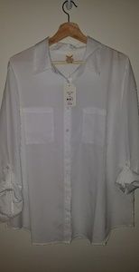 White Button Down Top