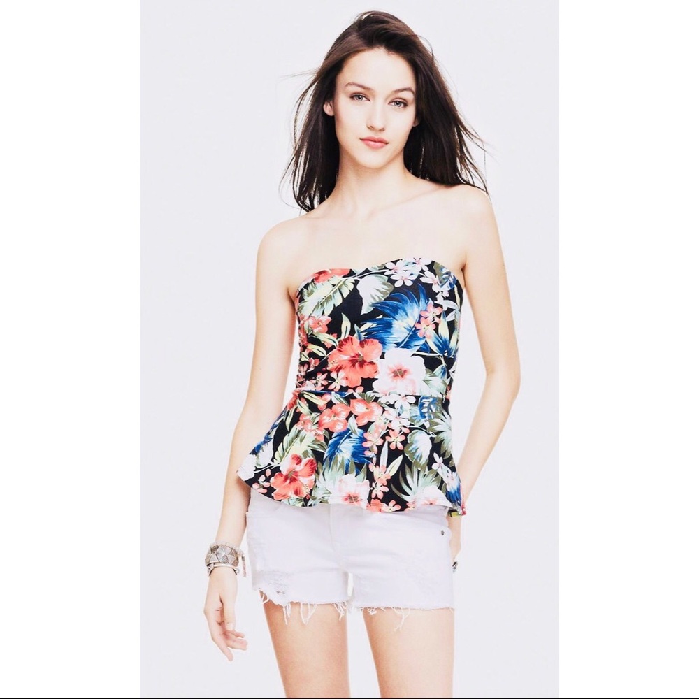 NWT Express strapless multicolored top