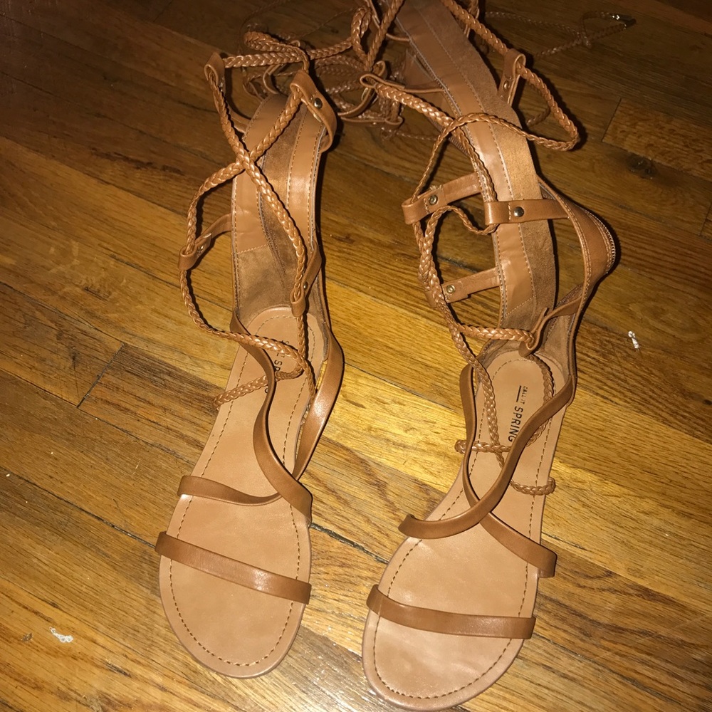 Knee high sandals!