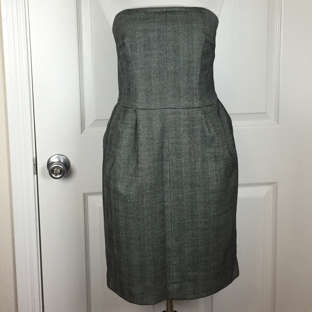 NWT Express herringbone strapless dress 4