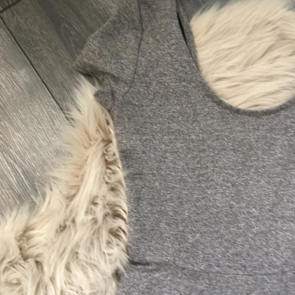 Grey Scoop Neck Skater Dress