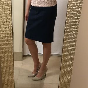 Navy skirt wth cute detail on the back