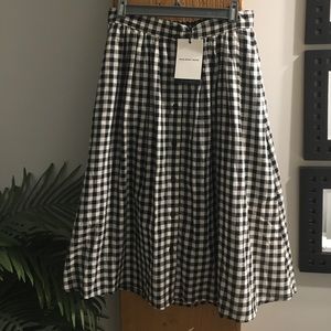 Long Checkered Skirt