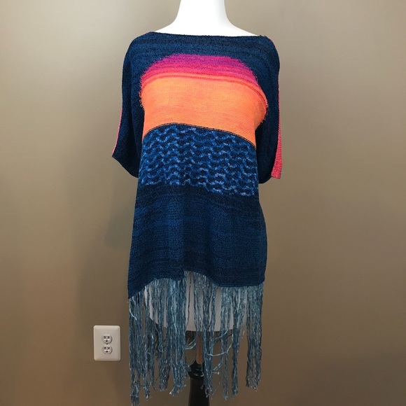 • Free People • Sunset Fringe Sweater M L - Picture 4 of 6