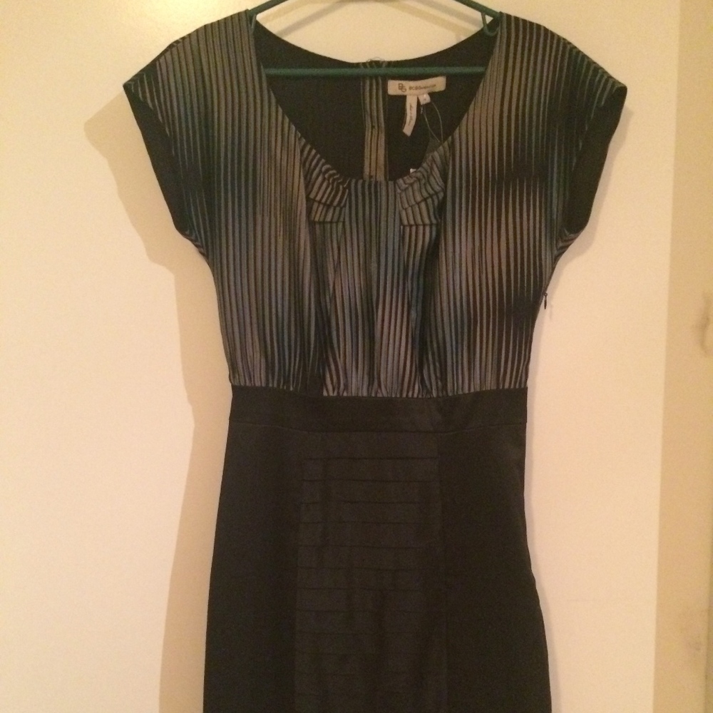 BCBGeneration black and blue satin dress. Size 0